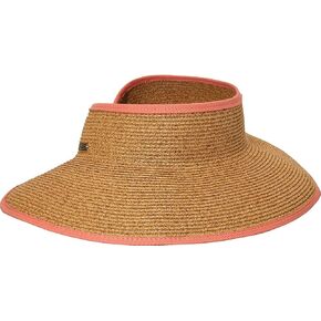 Sun 'N' Sand Women's Bare Necessity Hat - Straw Sun Hats for Women - Summer Hat - Packable Hat - Straw Visor Hat - 4" Brim