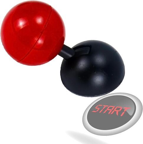 Car Push to Start Stop Button Cover Joystick Rocker Accessories Car Engine Metal Ball-Shaped One-Touch Start Gear Switch Cover (Red) in Saudi Arabia