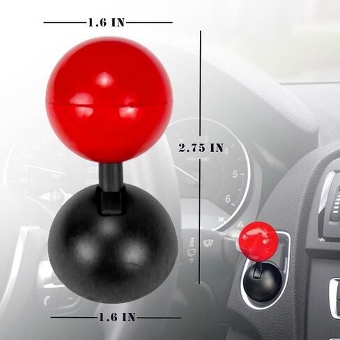 Car Push to Start Stop Button Cover Joystick Rocker Accessories Car Engine Metal Ball-Shaped One-Touch Start Gear Switch Cover (Red) in Saudi Arabia