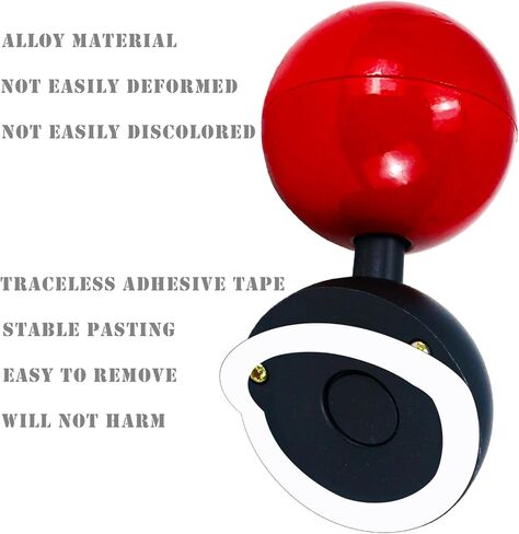 Car Push to Start Stop Button Cover Joystick Rocker Accessories Car Engine Metal Ball-Shaped One-Touch Start Gear Switch Cover (Red) in Saudi Arabia