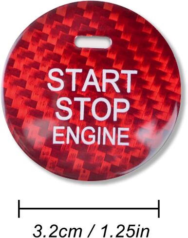 QianBao Compatible with Start Stop Button Cover Carbon Fiber Keyless Car Engine Push Start Ignition Switch Sticker for Mazda 3 6 CX-3 CX-4 CX-5 CX-8 MX-5 Black in Saudi Arabia