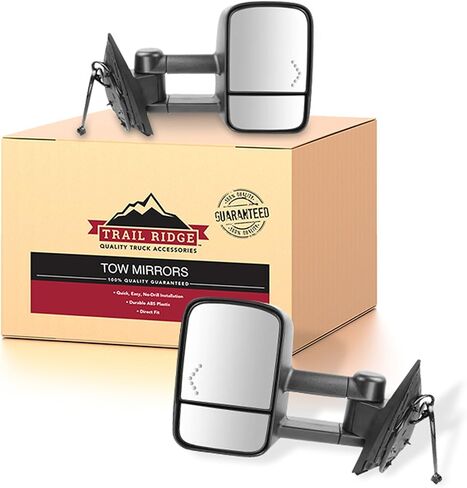 Trail Ridge Tow Mirror Power Heated Chevron Signal Pair Set for Silverado Sierra in Saudi Arabia