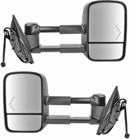 Trail Ridge Tow Mirror Power Heated Chevron Signal Pair Set for Silverado Sierra in Saudi Arabia
