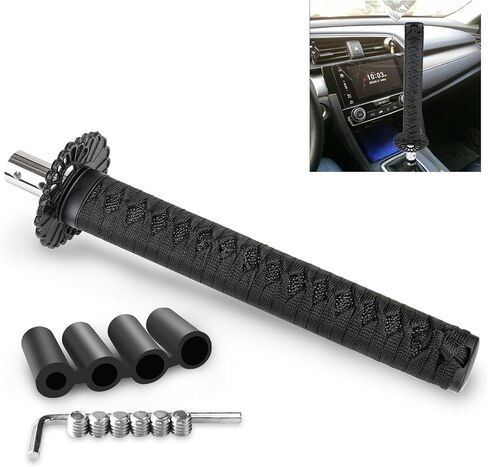 Katana Gear Shift Knob Samurai Sword Shifter Knob Universal Fit for Manual Cars with Adapters Black（26cm） in Kuwait