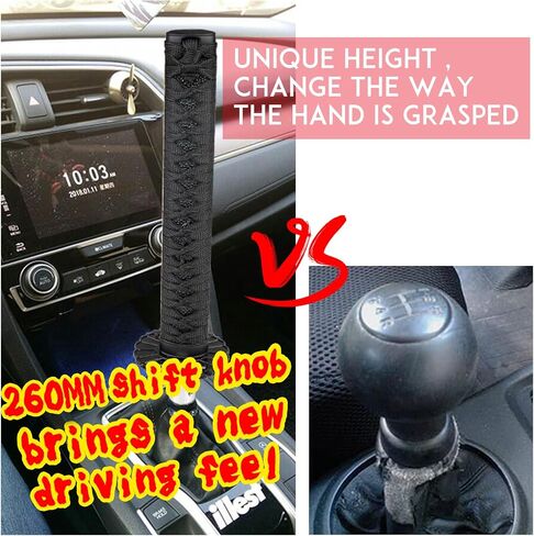 Katana Gear Shift Knob Samurai Sword Shifter Knob Universal Fit for Manual Cars with Adapters Black（26cm） in Kuwait