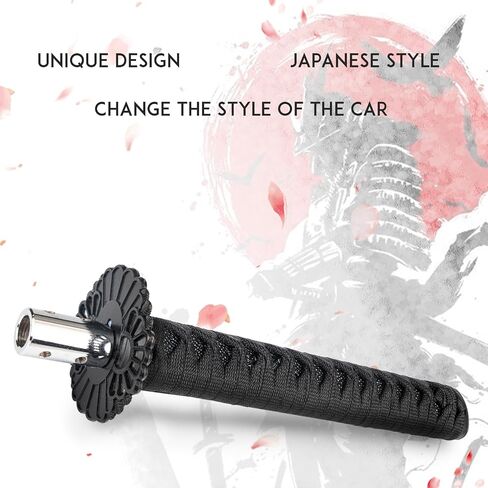 Katana Gear Shift Knob Samurai Sword Shifter Knob Universal Fit for Manual Cars with Adapters Black（26cm） in Kuwait