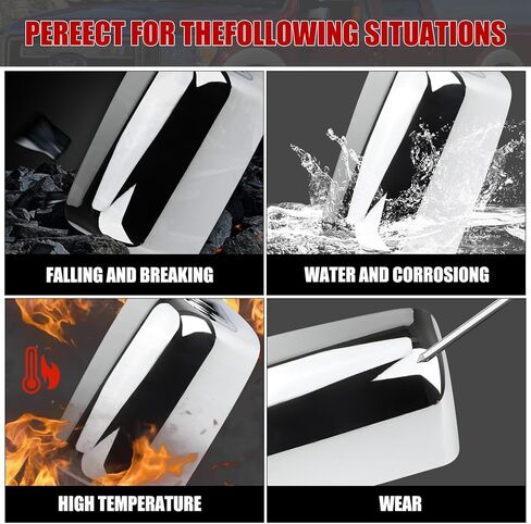 الكروم مباشرة استبدال العلوي نصف مرآة قبعات غطاء الكسوة ل 2008-2016 فورد F250 F350 F450 F550 سوبر واجب سحب الملحقات in Kuwait