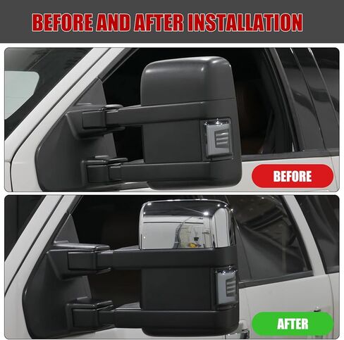 الكروم مباشرة استبدال العلوي نصف مرآة قبعات غطاء الكسوة ل 2008-2016 فورد F250 F350 F450 F550 سوبر واجب سحب الملحقات in Kuwait