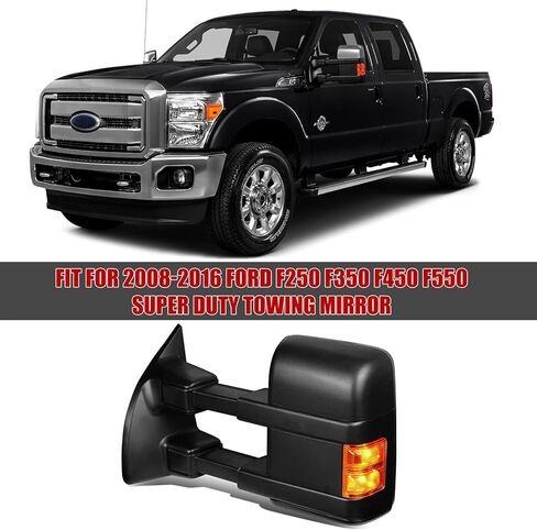 الكروم مباشرة استبدال العلوي نصف مرآة قبعات غطاء الكسوة ل 2008-2016 فورد F250 F350 F450 F550 سوبر واجب سحب الملحقات in Kuwait