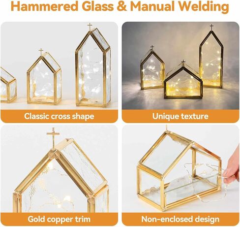 Glass Candle Holder Set of 3, Black Copper Frame Candle Holders Birthday Gifts for Women, Men, Friends, House Warming Gifts New Home Table Top Home Decor for Living Room, Mantels, Coffee Tables in Saudi Arabia