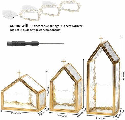 Glass Candle Holder Set of 3, Black Copper Frame Candle Holders Birthday Gifts for Women, Men, Friends, House Warming Gifts New Home Table Top Home Decor for Living Room, Mantels, Coffee Tables in Saudi Arabia