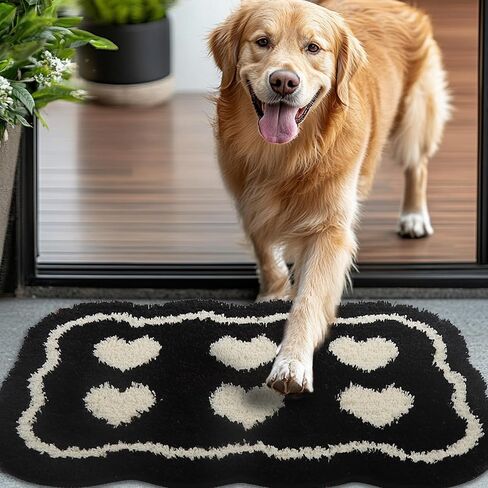 Doormat for Muddy Dog Paws, Machine Washable Soft Microfiber, Non-Slip Welcome Rug Bed Mat for Dirty Dogs, Thick Washable Mat for Kitchen Bathroom Bedroom Entryway 31.5" L x 19.7" W in Saudi Arabia