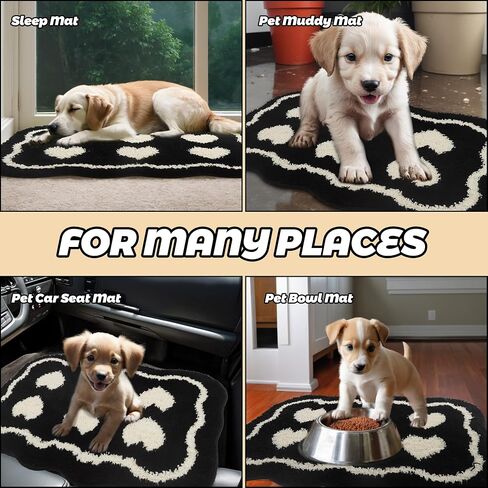 Doormat for Muddy Dog Paws, Machine Washable Soft Microfiber, Non-Slip Welcome Rug Bed Mat for Dirty Dogs, Thick Washable Mat for Kitchen Bathroom Bedroom Entryway 31.5" L x 19.7" W in Saudi Arabia