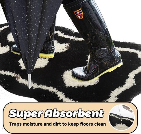 Doormat for Muddy Dog Paws, Machine Washable Soft Microfiber, Non-Slip Welcome Rug Bed Mat for Dirty Dogs, Thick Washable Mat for Kitchen Bathroom Bedroom Entryway 31.5" L x 19.7" W in Saudi Arabia