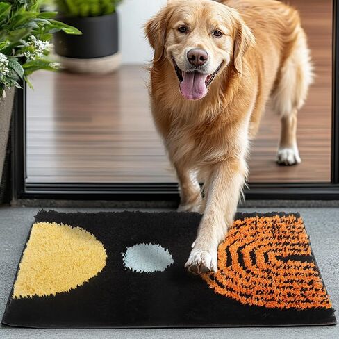 Doormat for Muddy Dog Paws, Machine Washable Soft Microfiber, Non-Slip Welcome Rug Bed Mat for Dirty Dogs, Thick Washable Mat for Kitchen Bathroom Bedroom Entryway 31.5" L x 19.7" W in Saudi Arabia