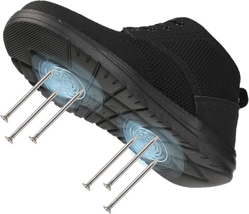 NIFOFISE Steel Toe Shoes for Men Womens，High-Cut Indestructible Construction Wide Work Safety Shoes Slip Resistant Comfortable Lightweight Breathable Sneakers Zapatos de Trabajo para Mujer in Saudi Arabia