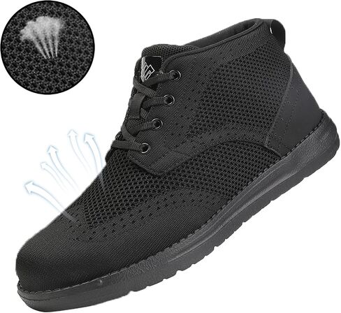 NIFOFISE Steel Toe Shoes for Men Womens，High-Cut Indestructible Construction Wide Work Safety Shoes Slip Resistant Comfortable Lightweight Breathable Sneakers Zapatos de Trabajo para Mujer in Saudi Arabia
