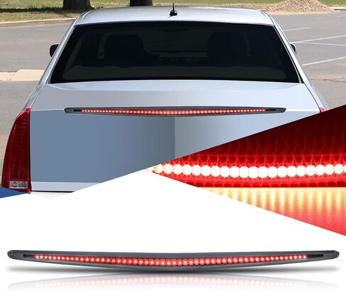Auto Dynasty Full LED Rear High Mount Center 3rd Third Tail Brake Light Stop Lamp Compatible with Cadillac DTS 2006-2011, Red Housing in Kuwait