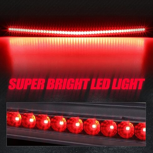 Auto Dynasty Full LED Rear High Mount Center 3rd Third Tail Brake Light Stop Lamp Compatible with Cadillac DTS 2006-2011, Red Housing in Kuwait
