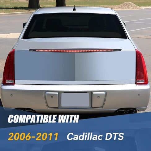 Auto Dynasty Full LED Rear High Mount Center 3rd Third Tail Brake Light Stop Lamp Compatible with Cadillac DTS 2006-2011, Red Housing in Kuwait
