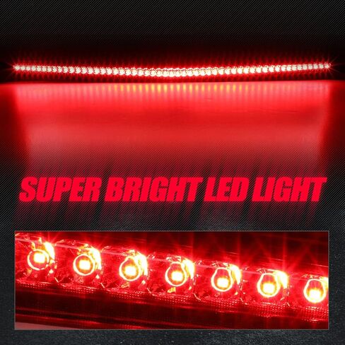 Auto Dynasty Full LED Rear High Mount Center 3rd Third Tail Brake Light Stop Lamp Compatible with Cadillac DTS 2006-2011, Red Housing in Kuwait