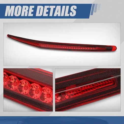 Auto Dynasty Full LED Rear High Mount Center 3rd Third Tail Brake Light Stop Lamp Compatible with Cadillac DTS 2006-2011, Red Housing in Kuwait