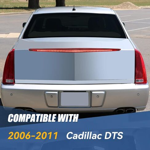 Auto Dynasty Full LED Rear High Mount Center 3rd Third Tail Brake Light Stop Lamp Compatible with Cadillac DTS 2006-2011, Red Housing in Kuwait