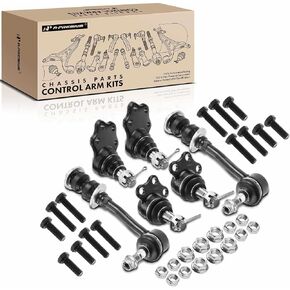 A-Premium Set of 6, Front Sway Bar Link, Upper Lower Ball Joint, Compatible with Dodge Durango 2000-2003, Dakota 2000-2004, RWD
