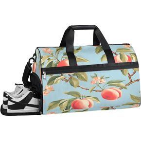 QsirBC Dragons Texture Gym Bag for Women Duffle Tote with Shoes Compartment Men Weekender Duffel