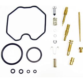 Outlaw Racing Carburetor Carb Complete Master Repair Rebuild Kit - Compatible with Honda CRF100F 2004-2005 XR100R 2001, 2002, 2003- Includes Gaskets, O-Rings, Float Valve and Jets - OEM Replacement