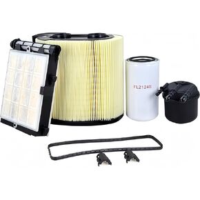 6.7L Powerstroke Diesel Filter Maintenance Kit,Fits For F250 F350 F450 F550 Super Duty V8 2017-2019; Engine Air Filter,Fuel Filter,Oil Filter Replace FA1927 & FD4624 & FL2124S