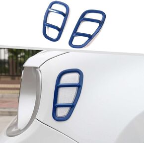 Jimen Compatible with Jeep Renegade 2015-2023, Auto Fender Side Marker Light Cover Trim (Blue)