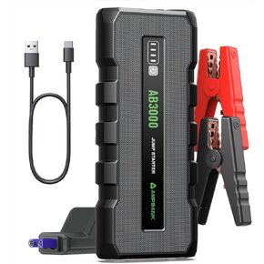 Jump Starter, 4000A Battery Jumper Starter Portable, 12V Car Battery Jump Starter for Up to 10L Gas/8L Diesel Engines, Jump Pack with Jumper Cables and EVA Protection Case (AB4000)