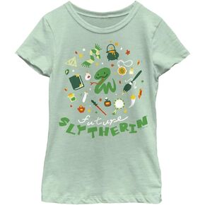 Harry Potter Girl's Slytherin Doodle T-Shirt