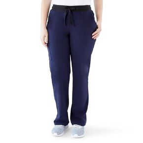 Women's Varick Six Pocket Midrise Straight Leg Scrub Pant in Navy, M
