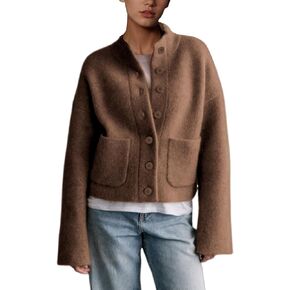 Womens Wool Blend Knit Cardigan Sweaters Long Sleeve Button Down Trendy Sweater Jackets Outwear