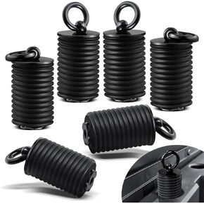 Amazicha UTV Tie Down Anchors, 1-7/16" Bed Anchors Compatible with UTV Polaris General Ranger 500 570 XP 700 800 900 1000, 6 Pack(Black)