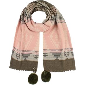 Womens Winter Scarf Lightweight Soft Shawl Tassel Scarf for Cold Weather