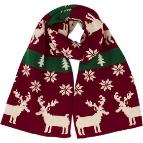 Womens Christmas Scarf Winter Knitted Soft Warm Shawl Scarves