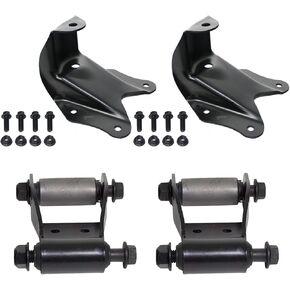 Rearward Leaf Spring Shackle Bracket LH & RH for 1986-1996 Ford F150 for 1992-2007 E150 Econoline, Replacement for 722-001 722-003