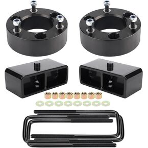 3" Front and 2" Rear Leveling Lift Kits for 2005-2023 Frontier 2WD 4WD, 3'' Front Struct Spacers + 2'' Rear Leveling Lift Blocks Kit Extended Square U-Bolts for 2009-2012 Suzuki Equator 2WD 4WD