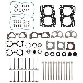 HS26415PT-1 MLS Head Gasket Set w/Bolts + Engine Intake & Exhaust Valve Kit, Fit for Subaru Baja/Forester/Impreza/Legacy/Outback, 2004-2010, 2.5L H4 SOHC, Engine EJ251 EJ253