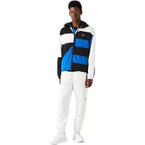 Lacoste Men's Patchwork Effect Jacket, BLACK/MARINA-FLOUR, Large