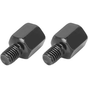 F FIERCE CYCLE 2pcs 8mm RH to 8mm RH Black Motorcycle Rearview Mirrors Adapter Bolt Screw