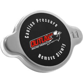 غطاء مشعاع ضغط Outlaw Racing للدراجات النارية Dirtbike Atv Utv 1.1 رفع نقطة الغليان بنسبة 25 درجة - تقليل غليان سائل التبريد - يناسب دراجتين و4 دراجات شوط (فضي)