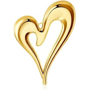 Brooch Pins Heart Gold Lapel Hijab Cute Brooches for Women Fashion Jewelry Clothing Decoration Accessories