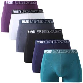 Underwear Men Breathable Soft Comfortable Elastic Waistband Boxer Briefs Short Leg Trunks for Men Multipack