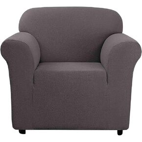 SureFit Home Décor SF45924 Stretch Delicate Leaf Box Cushion Chair Cover, Form Fit, Polyester/Spandex, Machine Washable, One Piece, Storm Blue Color
