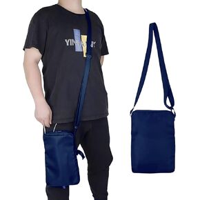 Urine Drainage Bag Holder with Interior Securing Clasp, Suitable for Soulder Carry Walker and Wheelchair, Discreet for Urostomy Foley Catheter Users Dark Blue