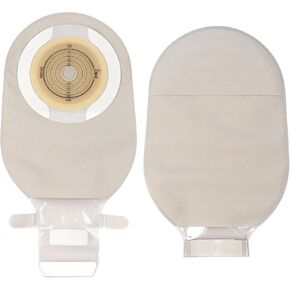 FDA Registered, 30 PCS Drainable Ostomy Pouches, One-Piece Colostomy Bags, 12" Big, Cut-to-Fit (2 1/4"), Dual-Layer Adhesives, Skin-Friendly, Sweat-Proof, Odor Control